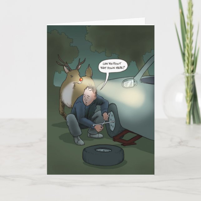 Helgdag julklapp för fast Däck-hälsning Kort (Framsida)