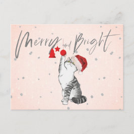 Helgdag julklapp ger Merry Bright Silver Vykort