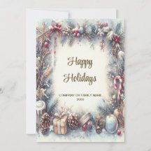 Helgdag-julkort för vintertid Ram