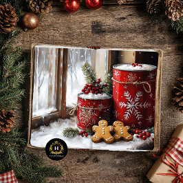 Helgdag julscen Gingerbröd Decoupage