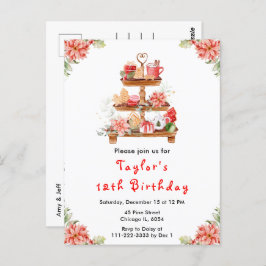 Helgdag julte Födelsedagsfest Red Vykort