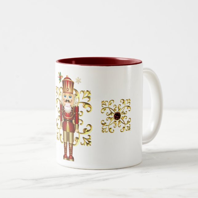 Helgdag Kaffe Mugg-Jul Nutcracker Två-Tonad Mugg (Framsida höger)