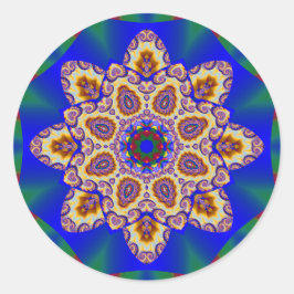 Helgdag Kaleidoscope #1 Runt Klistermärke