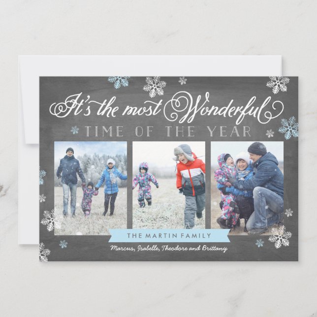 Helgdag-kalkboard för modern, underbar tid julkort (Framsida)