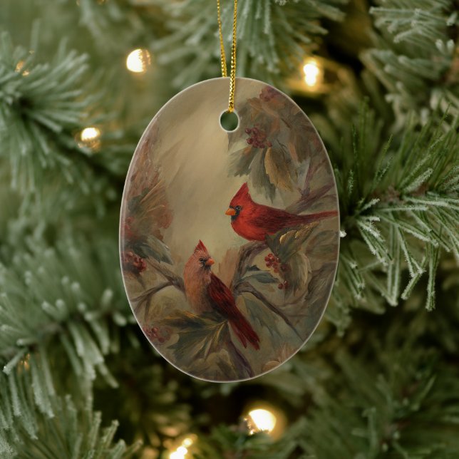 Helgdag Kardinals Julgransprydnad Keramik (Träd)