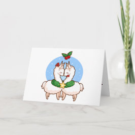 Helgdag Kärlek Llamas Helgkort