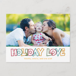 Helgdag Kärlek Merry & Bright julkort Helg Vykort