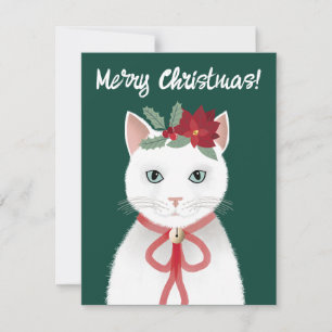 Helgdag Kattunge Julkort