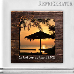 Helgdag Keepsaké Beach Photo Magnet
