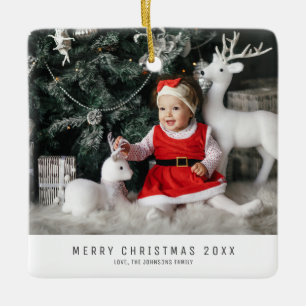 Helgdag Keepsaké i julfamiljen Photo Baby Image Julgransprydnad Keramik