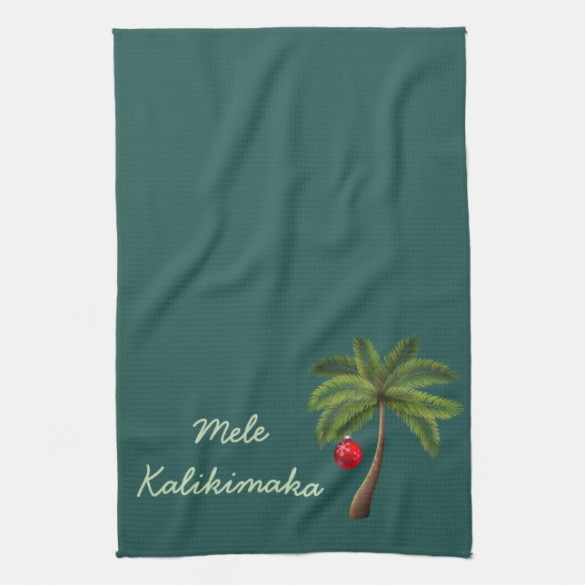 Helgdag Kitchen Towel-Mele Kalikimaka Kökshandduk (Vertikal)
