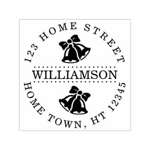 Helgdag Klockor cirkulär Returadress Självfärgande Stämpel