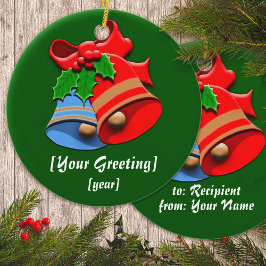 Helgdag Klockor jul Julgransprydnad Keramik