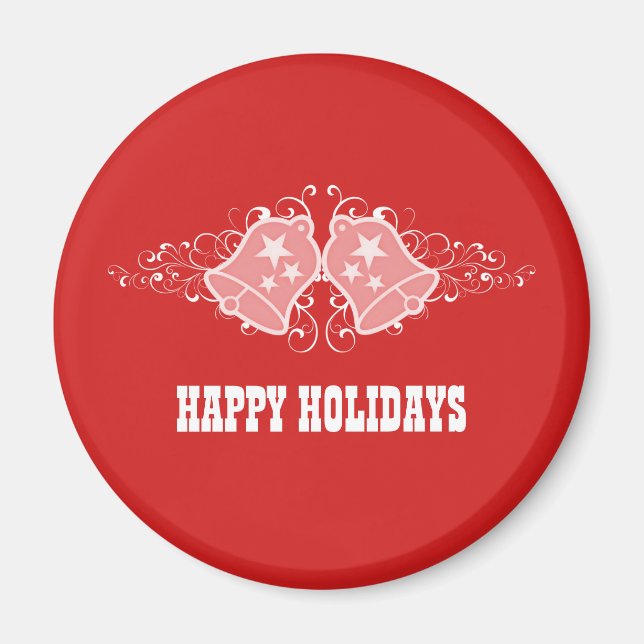 Helgdag Klockor och Swirls Magnet, Red Magnet (Framsidan)