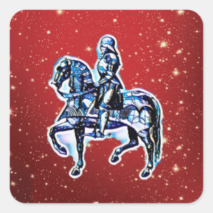 Helgdag Knight       Fyrkantigt Klistermärke