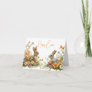Helgdag-kort för Blommigt av söt vattenfärg, Påskh Kort