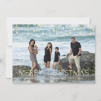 Helgdag-kort för den moderna fotojulen-eleganten l julkort