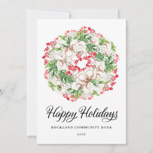 Helgdag-kort för elegantens julkrans julkort
