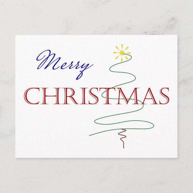 Helgdag-kort för enkel God jul Helg Vykort (Framsida)