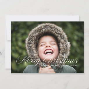 Helgdag-kort för enkel God jul-skript Inbjudningar