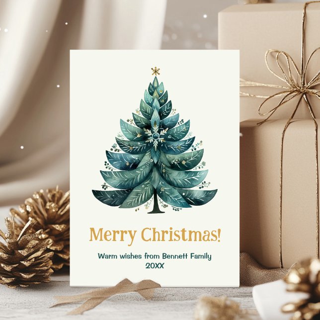 helgdag-kort för familjen god jul inbjudningar (Scandinavian style meets Christmas joy 🎄 Send love with this timeless watercolor design!)