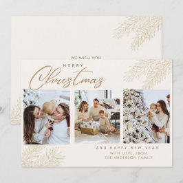 Helgdag-kort för fotojulfamiljen inbjudningar