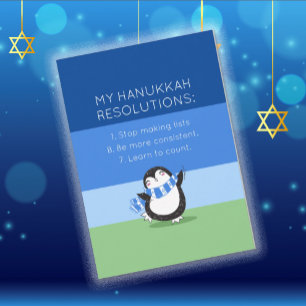 Helgdag-kort för Funny Chanukah Hanukkah-lösning Julkort
