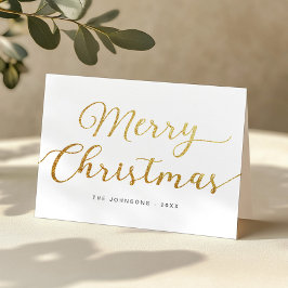 Helgdag-kort för God jul Guld i Glitter Helgkort