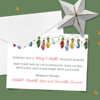 Helgdag-kort för god jul och Ljus Julkort