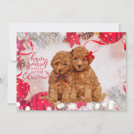 Helgdag-kort för god jul Pudel Personlig Julkort