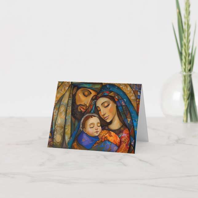 Helgdag-kort för heliga-familjen helgkort (Framsida)
