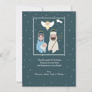 Helgdag-kort för heliga-familjen julkort