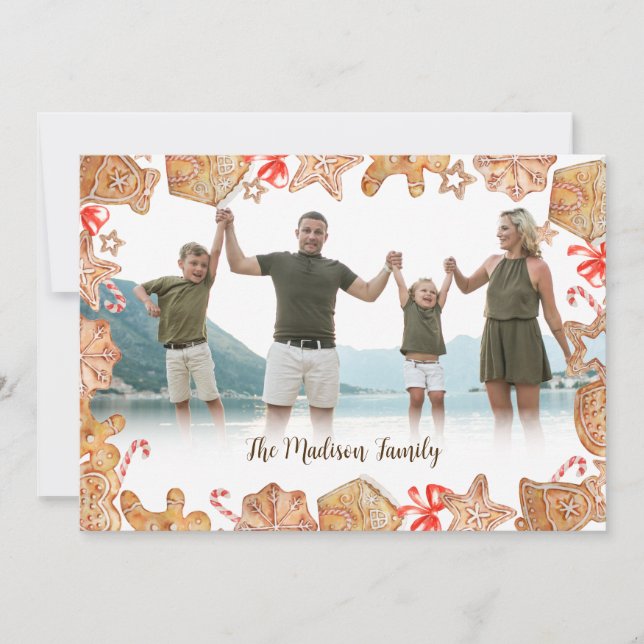 Helgdag-kort för julcookies julkort (Framsida)