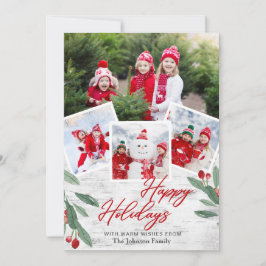 Helgdag-kort för julfotopassage-familjen julkort