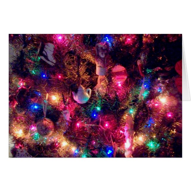 helgdag-kort för julglöd - skönhet och magi hälsningskort (Framsidan Horizontal)