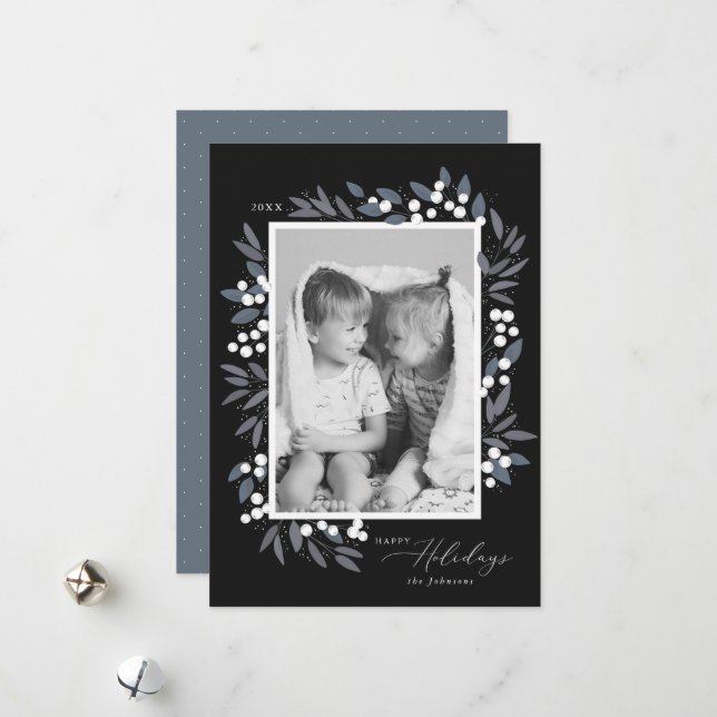 Helgdag-kort för julgranar julkort (Fram/Back In Situ)