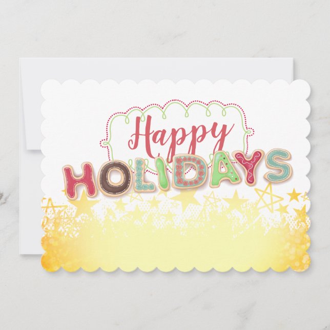 Helgdag-kort för julkaka i ord julkort (Framsida)