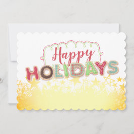 Helgdag-kort för julkaka i ord julkort