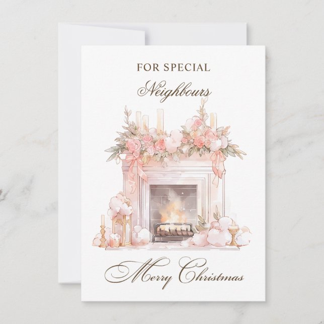 Helgdag-kort för julmatchningsgrannar julkort (Framsida)