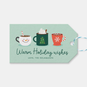 Helgdag-kort för jultid i Mugg Presentetikett