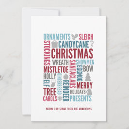 Helgdag-kort för jultid i Ord Julkort