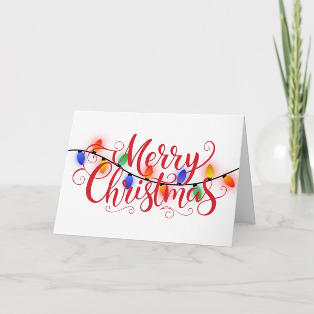 Helgdag-kort för Merry Ljus Helgkort (Framsida)