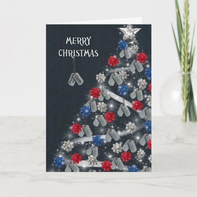 Helgdag kort för militär God jul (Framsida)
