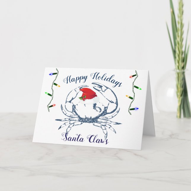 Helgdag-kort för nautisk tematrub, Santa Klo Helgkort (Framsida)