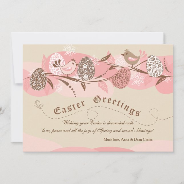 Helgdag-kort för Påsk Chick Julkort (Framsida)