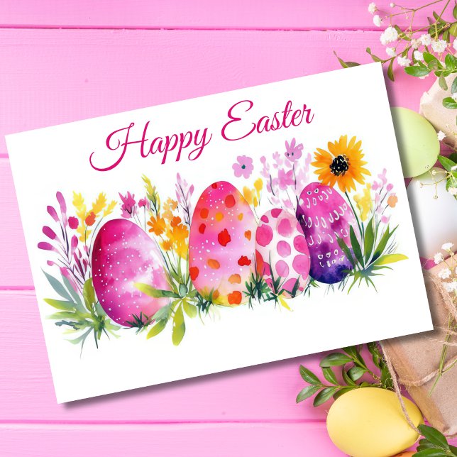Helgdag-kort för Påskägg för Blommigt av söt vatte Kort (Skapare uppladdad)