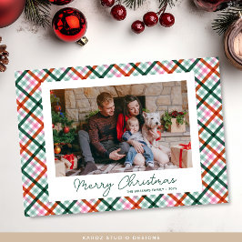 Helgdag-kort för Pets Family Photo God jul Julkort