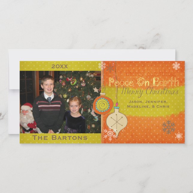 Helgdag-kort för prydnadsföremål från polka dots,  julkort (Framsida)