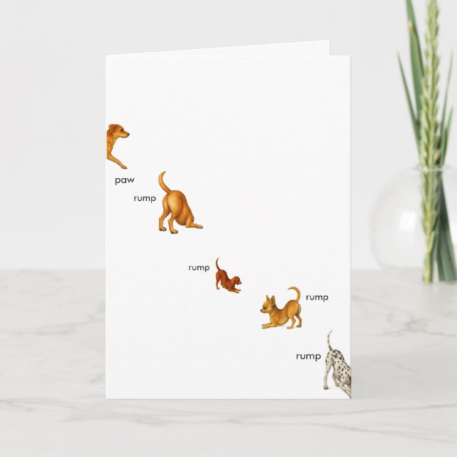 helgdag-kort för rumprumpa i tass kort (Framsida)