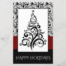 Helgdag-kort för Svart Julgran-skada